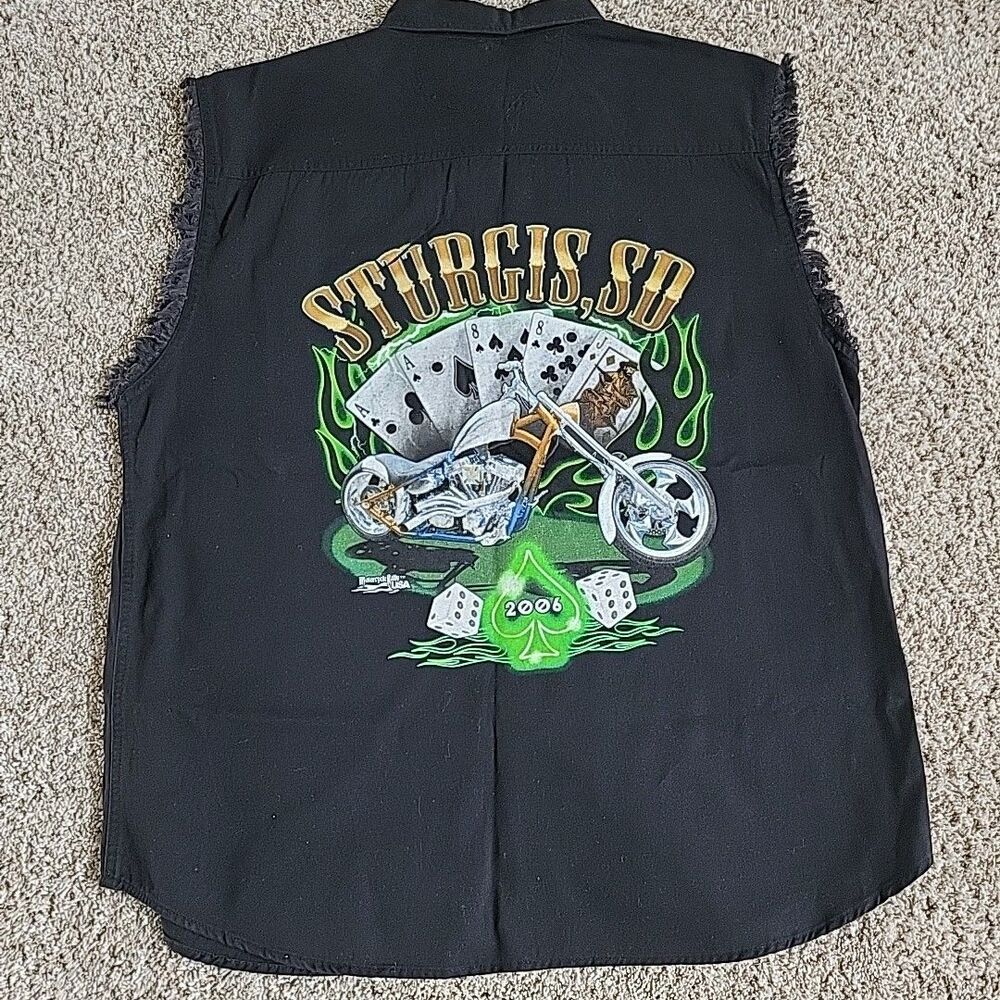 VTG V-TWIN Sturgis 2006 MOTORCYCLE‎ RALLY South Dakota Sleeveless Shirt Size XL